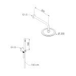 Remer X Style Inox Deszczownica Ø 200 mm z zestawem natryskowym bez mieszacza Inox SSSETS02UFM20