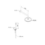 Remer X Style Inox Deszczownica Ø 250 mm z zestawem natryskowym bez mieszacza Inox SSSETS02UFM25