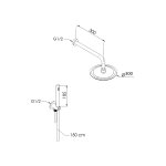 Remer X Style Inox Deszczownica Ø 300 mm z zestawem natryskowym bez mieszacza Inox SSSETS02UFM30 
