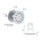 Remer X Style Inox Dysza prysznicowa okrągła Inox SSNX34JET