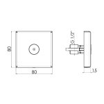 Remer X Style Inox Dysza prysznicowa kwadratowa Inox AUX34JETBN