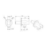 Remer X Style Inox Przyłącze kątowe z uchwytem ściennym na słuchawkę Inox SS337M