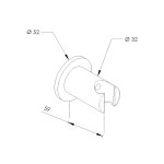 Remer X Style Inox Uchwyt ścienny na słuchawkę Inox SS339SOM