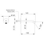 Remer X Style Inox Wylewaka wannowo-natryskowa 16,5 cm Inox SS91X