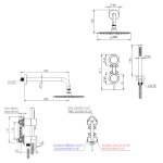 Remer X Style Inox Zestaw natryskowy termostatyczny z deszczownicą Ø 300 mm, z przyłączem i uchwytem Inox SSX92PS02UFM30