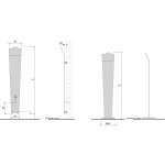 Ridea Lux Grzejnik elektryczny stojący z oświetleniem 180x45 cm Czarny mat LX.180-45 WYPRZEDAŻ EKSPOZYCJI!!