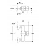 Ritmonio Bateria natryskowa ścienna chrom Q0BA6057CRL
