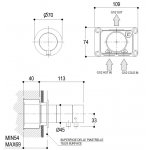 Ritmonio Bateria podtynkowa termostatyczna chrom PR28HC203CRL