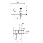 Ritmonio Bateria prysznicowa z wężem stal nierdzewna 7AHZ101INOX