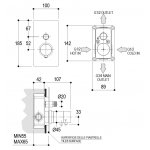 Ritmonio Bateria wannowo-natryskowa podtynkowa termostatyczna chrom PR28HE102CRL