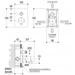 Ritmonio Bateria wannowo-natryskowa podtynkowa termostatyczna chrom PR28HE101CRL