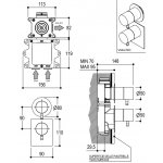 Ritmonio Bateria wannowo-prysznicowa termostatyczna podtynkowa stal nierdzewna E0BA0178ESPINOX