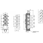 Ritmonio Bateria wannowo-prysznicowa termostatyczna podtynkowa stal nierdzewna E0BA0186ESPINOX