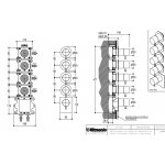 Ritmonio Bateria wannowo-prysznicowa termostatyczna podtynkowa stal nierdzewna E0BA0187ESPINOX