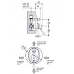 Ritmonio Bateria wannowo-prysznicowa ścienna chrom PR426472CRL