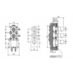 Ritmonio Bateria wannowo-prysznicowa termostatyczna podtynkowa chrom PR47HE201CRL