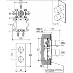 Ritmonio Bateria wannowo-prysznicowa termostatyczny podtynkowy chrom PR47HG101CRL