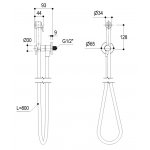 Ritmonio Bidetka Ścienna chrom 72J017CRL