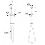 Ritmonio Bidetka Ścienna chrom 72J018CRL