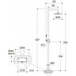 Ritmonio Concrete Zestaw prysznicowy wolnostojący stal nierdzewna E0BA0470FINOX