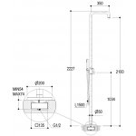 Ritmonio Concrete Zestaw prysznicowy wolnostojący stal nierdzewna E0BA0478EICM