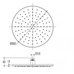  Ritmonio Deszczownica 30 cm brushed rose gold 75A011F33