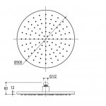  Ritmonio Deszczownica 30 cm brushed black chrome 75A011BLX