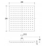 Ritmonio Deszczownica 30x30 cm lustrzana stal I0BA2120LUC
