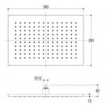 Ritmonio Deszczownica 39x26 cm lustrzana stal I0BA2126LUC