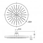  Ritmonio Deszczownica ABS 200 mm Brushed (Szczotkowany) 75A004IX