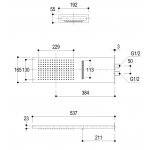 Ritmonio Deszczownica Ścienna 17x54 cm lustrzana stal 75A019LUC