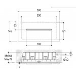 Ritmonio Deszczownica Ścienna 30x15 cm lustrzana stal 75A008ELUC