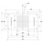 Ritmonio Deszczownica Sufitowa 38x70 cm lustrzana stal 75A010LUC