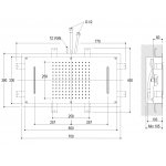 Ritmonio Deszczownica Sufitowa 70x38 cm lustrzana stal 75AP01LUC