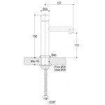 Ritmonio Diametro35 Bateria umywalkowa 1-otworowa chrom E0BA0123LCRL