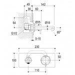 Ritmonio Diametro35 Bateria umywalkowa ścienna podtynkowa chrom E0BA0440SXCRL