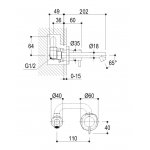 Ritmonio Diametro35 Bateria umywalkowa ścienna podtynkowa chrom E0BA0441SPSXCRL