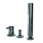 Ritmonio Diametro35 Bateria wannowa na brzeg wanny 3-otworowa chrom E0BA0431S/PCRL