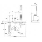 Ritmonio Diametro35 Bateria wannowa na brzeg wanny 3-otworowa chrom E0BA0431S/PCRL