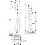 Ritmonio Diametro35 Bateria wannowa wolnostojąca stal nierdzewna E0BA0475ESTIX