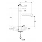 Ritmonio Diametro35 Bateria umywalkowa 1-otworowa stal nierdzewna E0BA0123DINOX