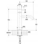 Ritmonio Diametro35 Bateria umywalkowa 1-otworowa stal nierdzewna E0BA0123CINOX