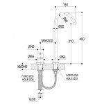    Ritmonio Diametro35 Bateria umywalkowa 2-otworowa stal nierdzewna E0BA0125H3INOX
