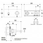 Ritmonio Diametro35 Bateria umywalkowa ścienna podtynkowa stal nierdzewna E0BA0116D