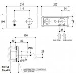 Ritmonio Diametro35 Bateria umywalkowa ścienna podtynkowa stal nierdzewna E0BA0116C