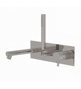 Ritmonio Diametro35 Bateria wannowo-prysznicowa podtynkowa z słuchawką stal nierdzewna E0BA0438DFINOX