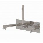 Ritmonio Diametro35 Bateria wannowo-prysznicowa podtynkowa z słuchawką stal nierdzewna E0BA0438DFINOX