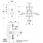 Ritmonio Diametro35 Bateria wannowo-prysznicowa podtynkowa stal nierdzewna E0BA0154INOX