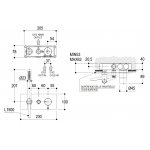 Ritmonio Diametro35 Bateria wannowo-prysznicowa podtynkowa z słuchawką stal nierdzewna E0BA0436INOX