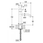 Ritmonio Diametro35 Bateria umywalkowa 1-otworowa bez korka automatycznego chrom E0BA0123CLCRL